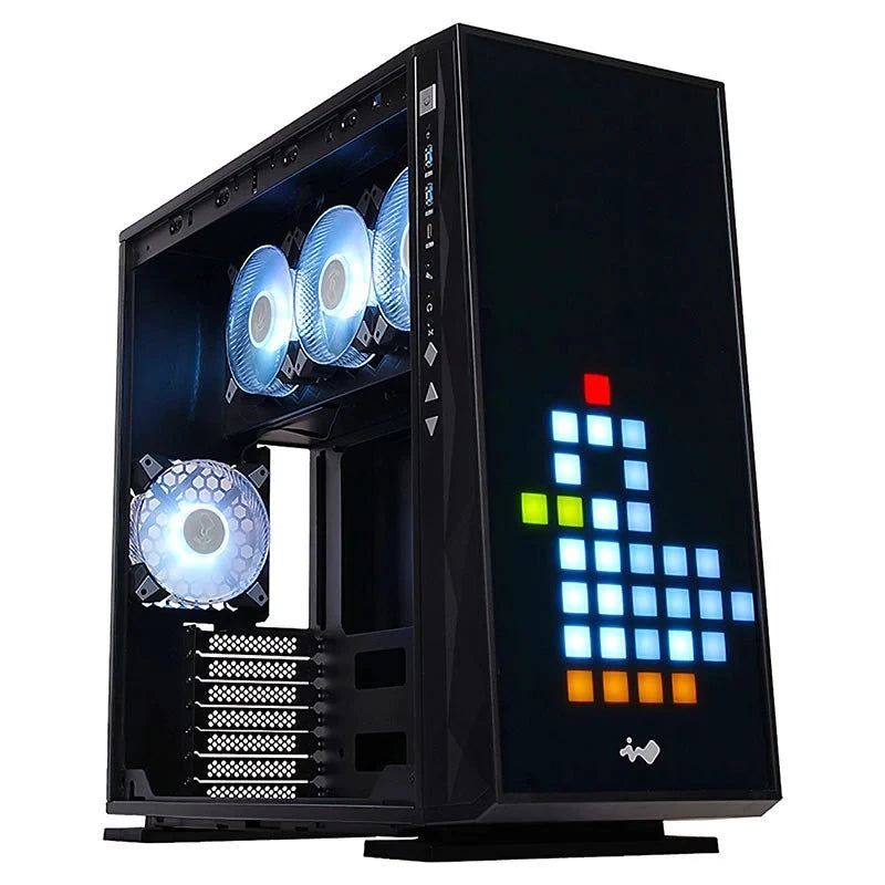 InWin 309 ARGB Tempered Glass Mid-Tower ATX Case-Black by InWin