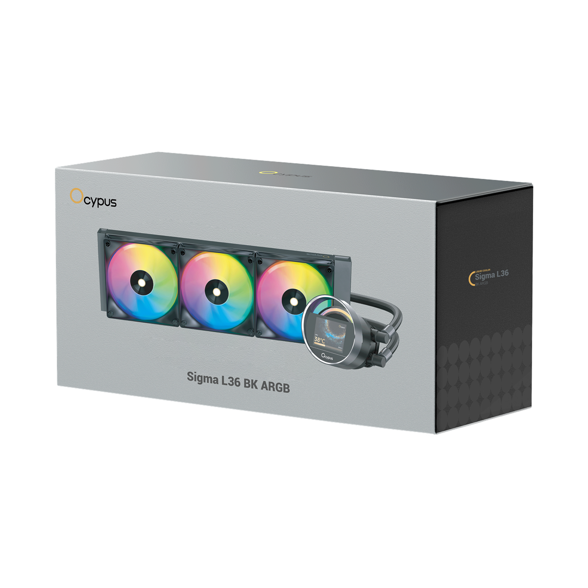 OCYPUS SIGMA L36 EX BLACK 360 ARGB 3.95" IPS SCREEN LIQUID COOLER