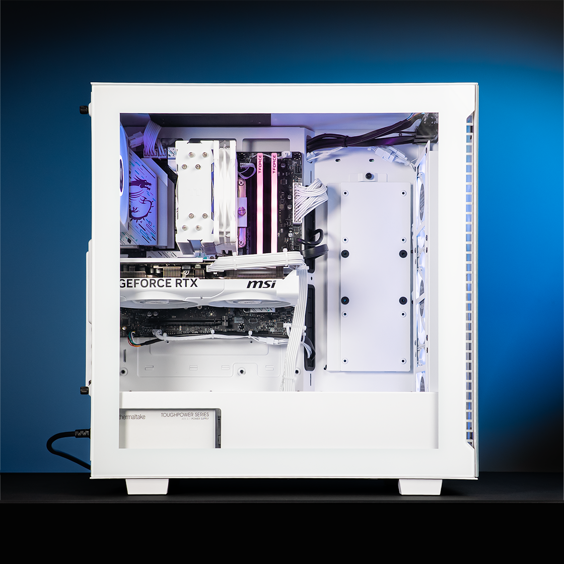 Thermaltake Infinity PRO V7 Desktop PC Intel Core i5-14600KF 32GB RAM RTX 5070 Windows - V350 Snow Edition