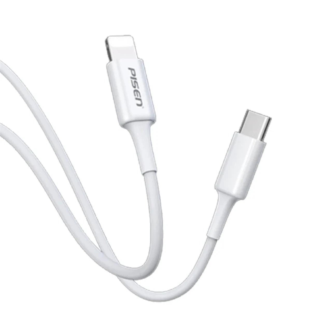 Pisen Mr White Lightning to USB-C PD Fast Charge Cable (1M) White - Support Charge 3A by PISEN