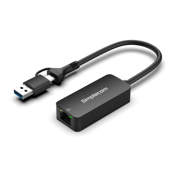 Simplecom NU405C SuperSpeed USB-C and USB-A to 2.5G Ethernet Network Adapter 2.5Gbps LAN by Simplecom