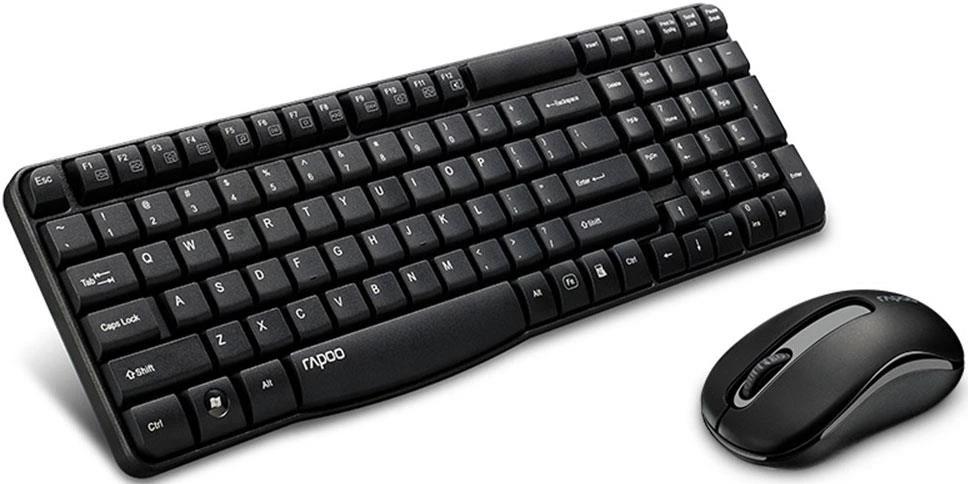 Rapoo X1800S Wireless Keyboard Mouse Combo Black by Rapoo