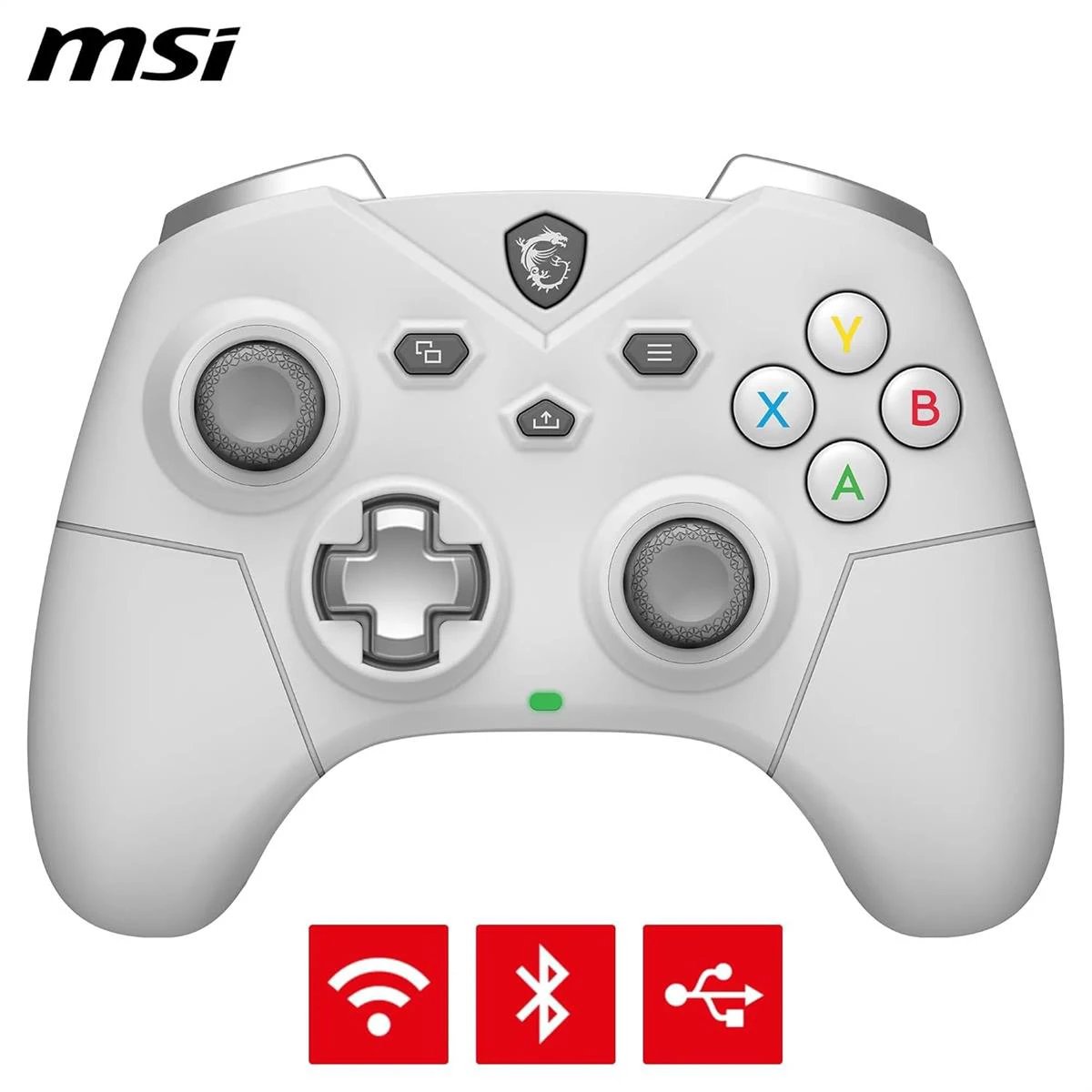MSI FORCE GC300 WIRELESS WHITE PC Gamepad Controller - 2.4 GHz, Bluetooth, USB Type-C to A by MSI