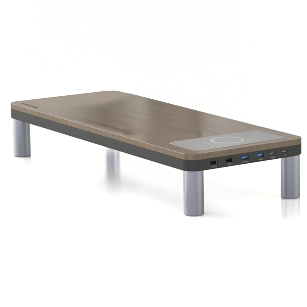 Infinity Pro Monitor Riser with Dock and Wireless Charger - Electronics > Electronics Accessories > Power > Power Adapters & Chargers from Infinity