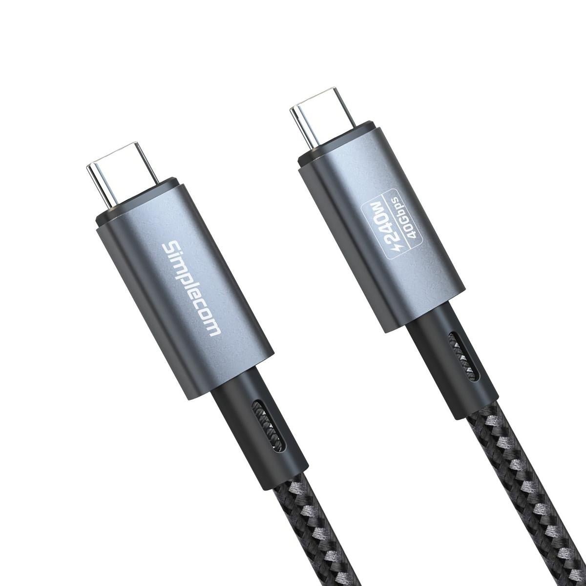 Simplecom CA612 USB - C to USB - C Cable USB4 40Gbps 5A 240W PD3.1 8K@60Hz 1.2M - IT Warehouse