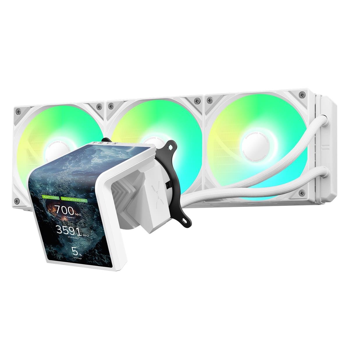 TRYX PANORAMA SE 360 AIO Liquid Cooler ARGB White - IT Warehouse