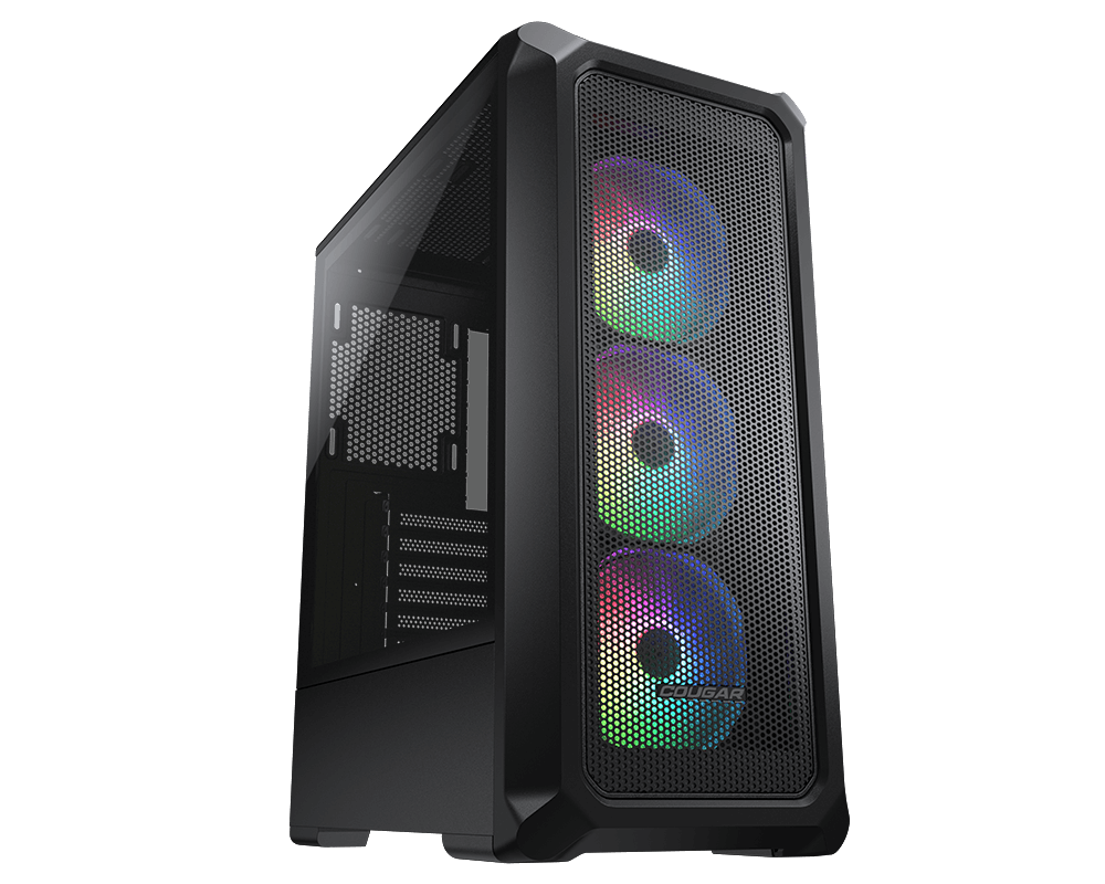 Cougar Archon 2 MESH RGB BLACK ARGB Mid Tower 3x ARGB Fans - IT Warehouse