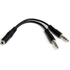 3.5mm Stereo Splitter 2x Male 1x Female Adaptor - IT Warehouse