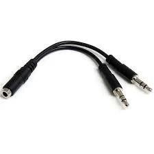 3.5mm Stereo Splitter 2x Male 1x Female Adaptor - IT Warehouse