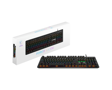 MSI Forge GK300 US Blue Switch Mechanical Keyboard - Electronics > Electronics Accessories > Computer Components > Input Devices > Keyboards from MSI