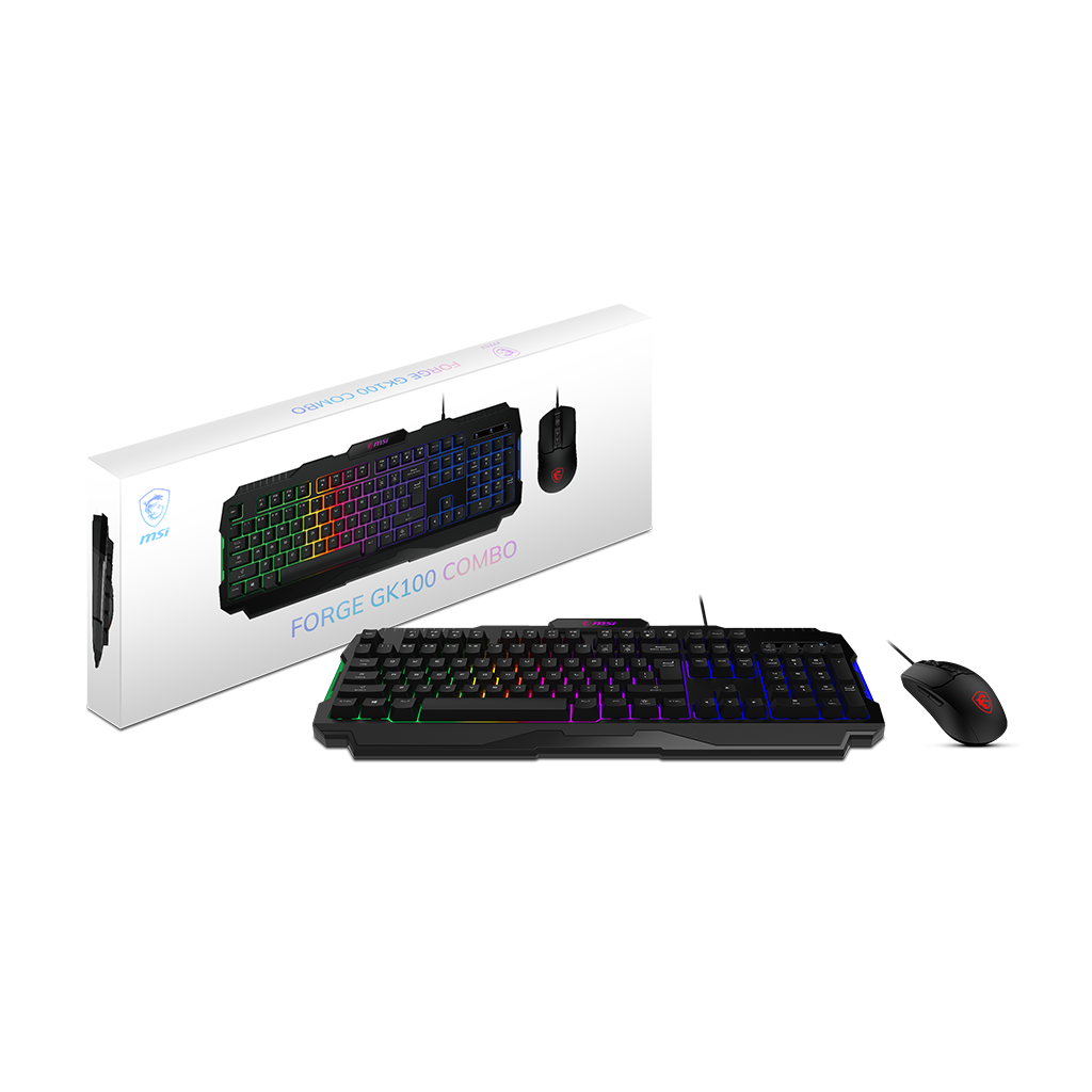 MSI Forge GK100 Combo Gaming Keyboard and Mouse - Electronics > Electronics Accessories > Computer Accessories > Computer Accessory Sets from MSI