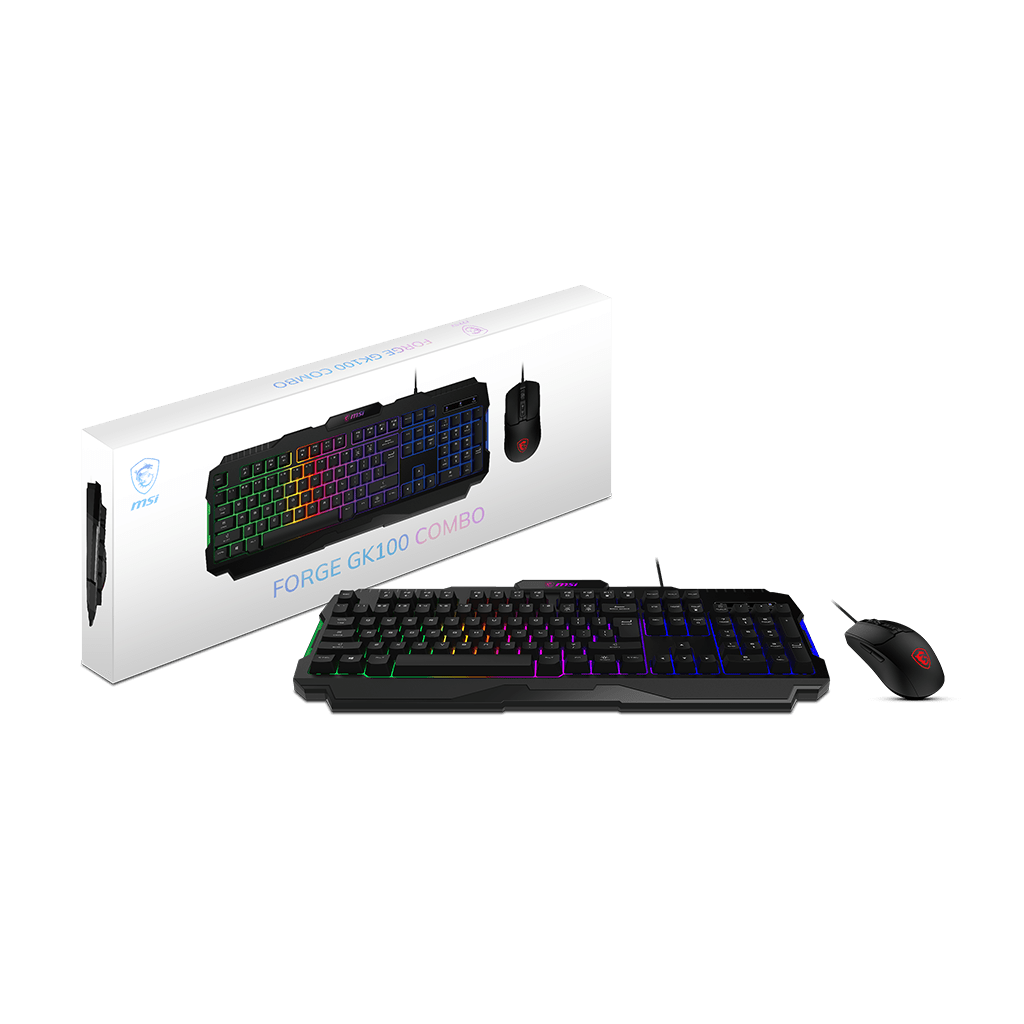 MSI Forge GK100 Combo Gaming Keyboard and Mouse - IT Warehouse