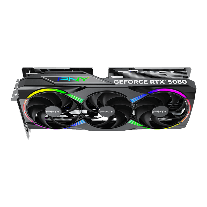 PNY GeForce RTX™ 5080 ARGB EPIC-X RGB™ Overclocked Triple Fan Graphics Card
