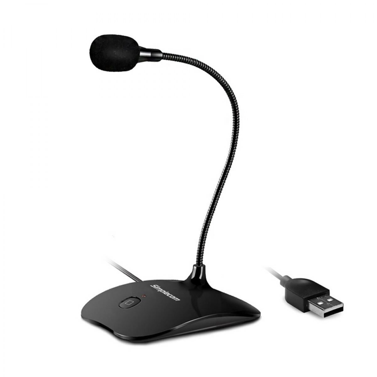 Simplecom UM350 Plug and Play USB Desktop Microphone with Flexible Neck and Mute Button - Electronics > Audio > Audio Components > Microphones from Simplecom
