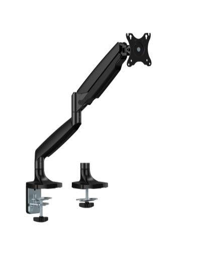 Brateck LDT82 - C012 Single Screen Heavy - Duty Gas Spring Monitor Arm For most 17 - 45in Monitors, Matte Black - IT Warehouse