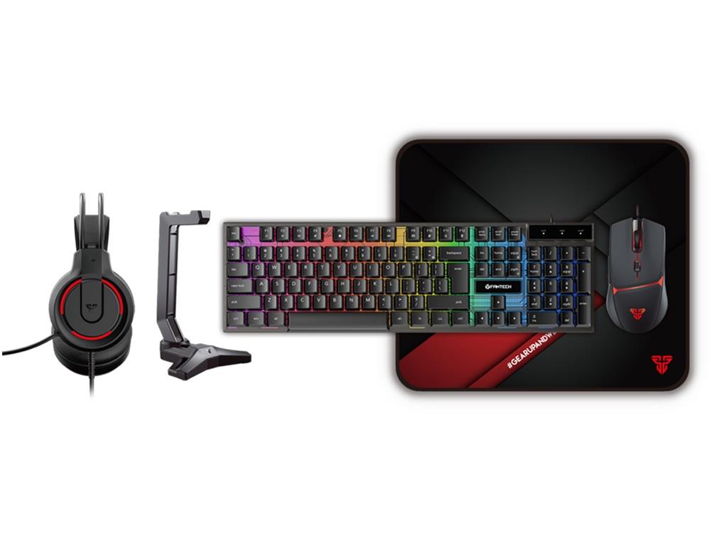 Fantech P51 5 in 1 Gaming Bundle (Keyboard / Mouse / Mousepad / Headset / Headset Stand) - Electronics > Electronics Accessories > Computer Accessories > Computer Accessory Sets from Fantech