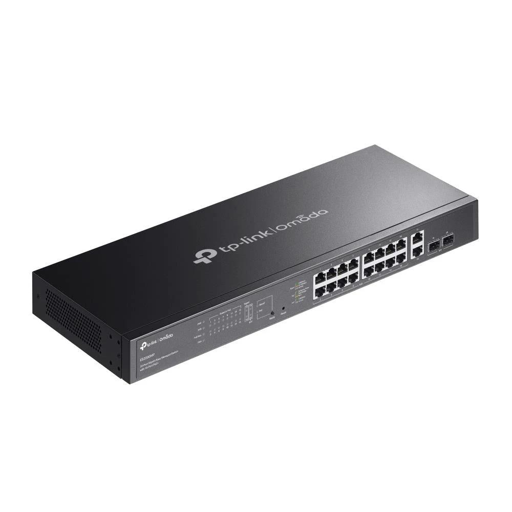 TP-Link ES220GMP Omada 20-Port Gigabit Easy Managed Switch with 16-Port PoE+, Fast PoE, Perpetual PoE by TP Link