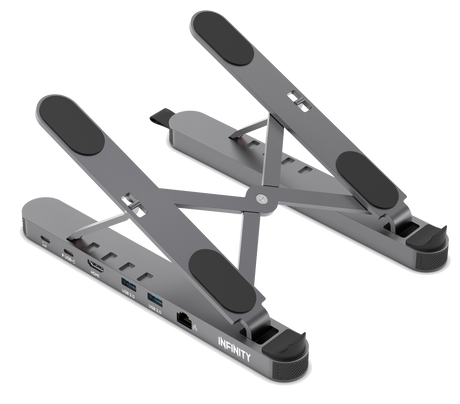 Infinity Laptop Stand with 5 in 1 Dock - Electronics > Electronics Accessories > Computer Accessories > Laptop Docking Stations from Infinity