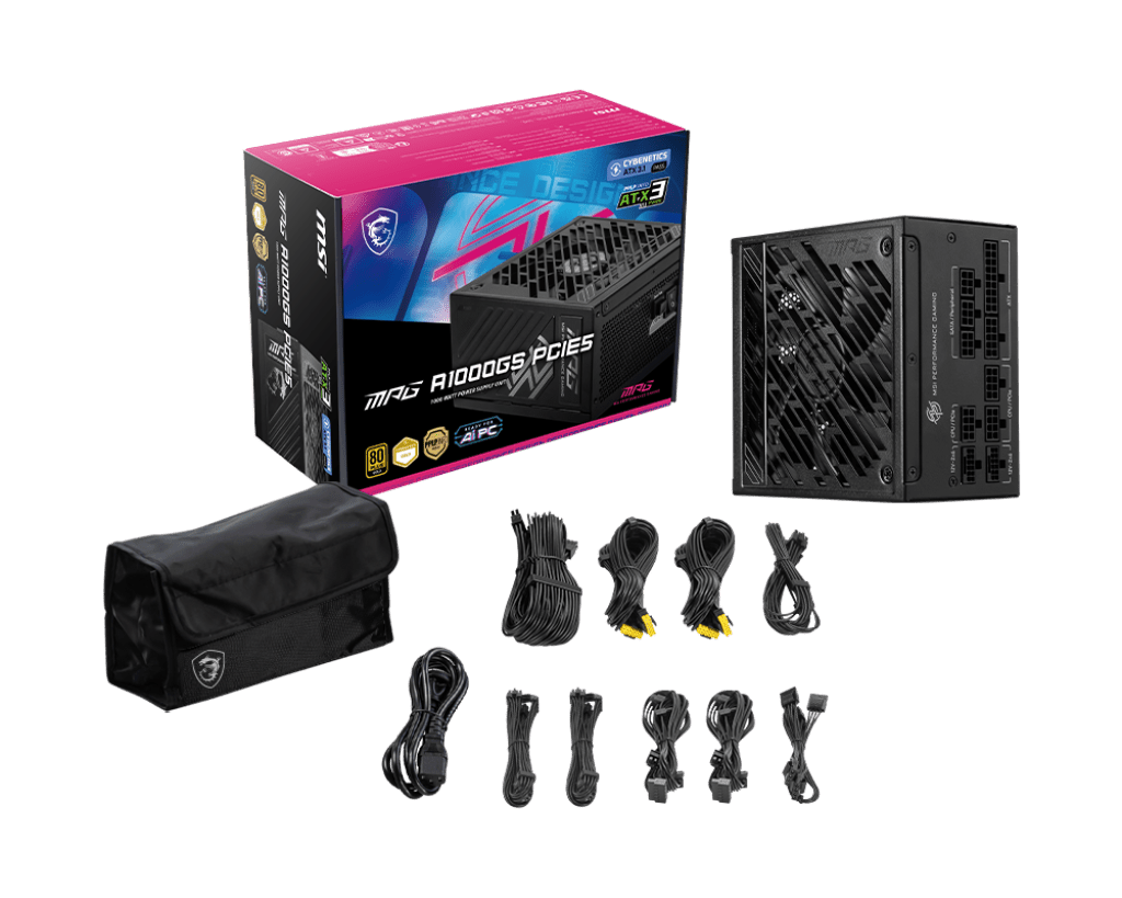 MSI MPG A1000GS PCIE5 1000W Power Supply - IT Warehouse