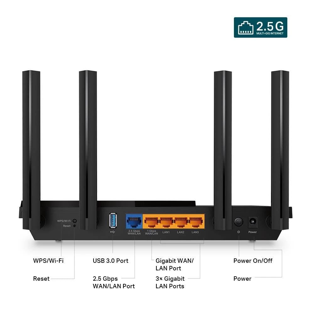 TP-Link Archer AX55 Pro AX3000 Multi-Gigabit Wi-Fi 6 Router by TP Link