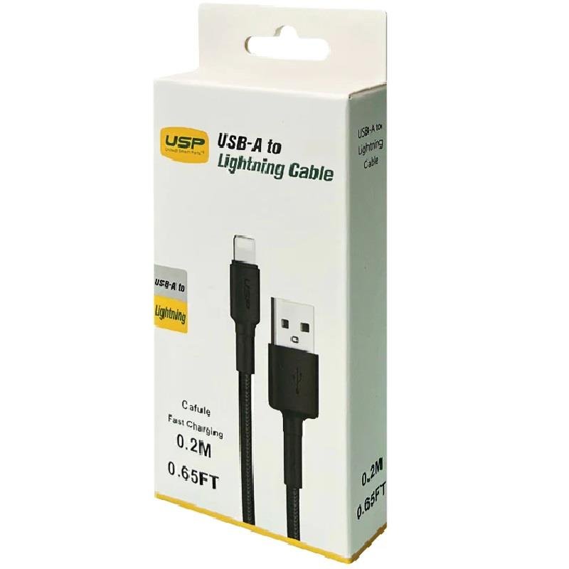 USP BoostUp Lightning to USB - A Cable (0.2M) Black - IT Warehouse