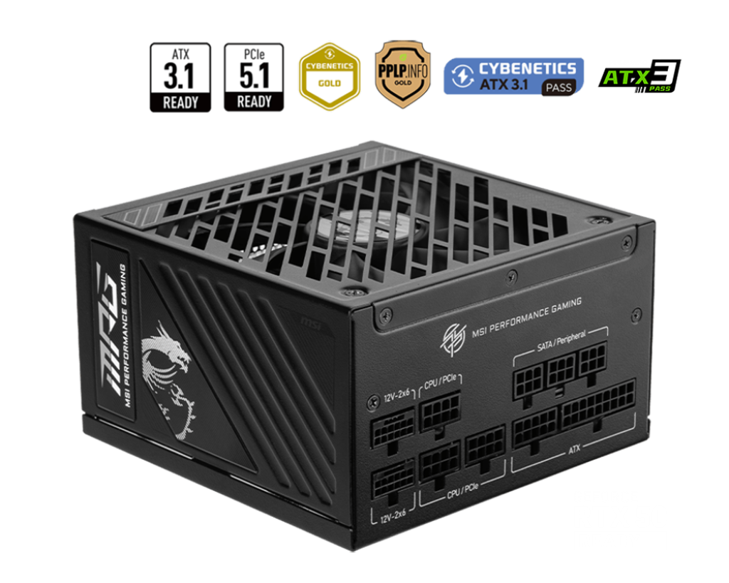 MSI MPG A1000GS PCIE5 1000W Power Supply - from MSI