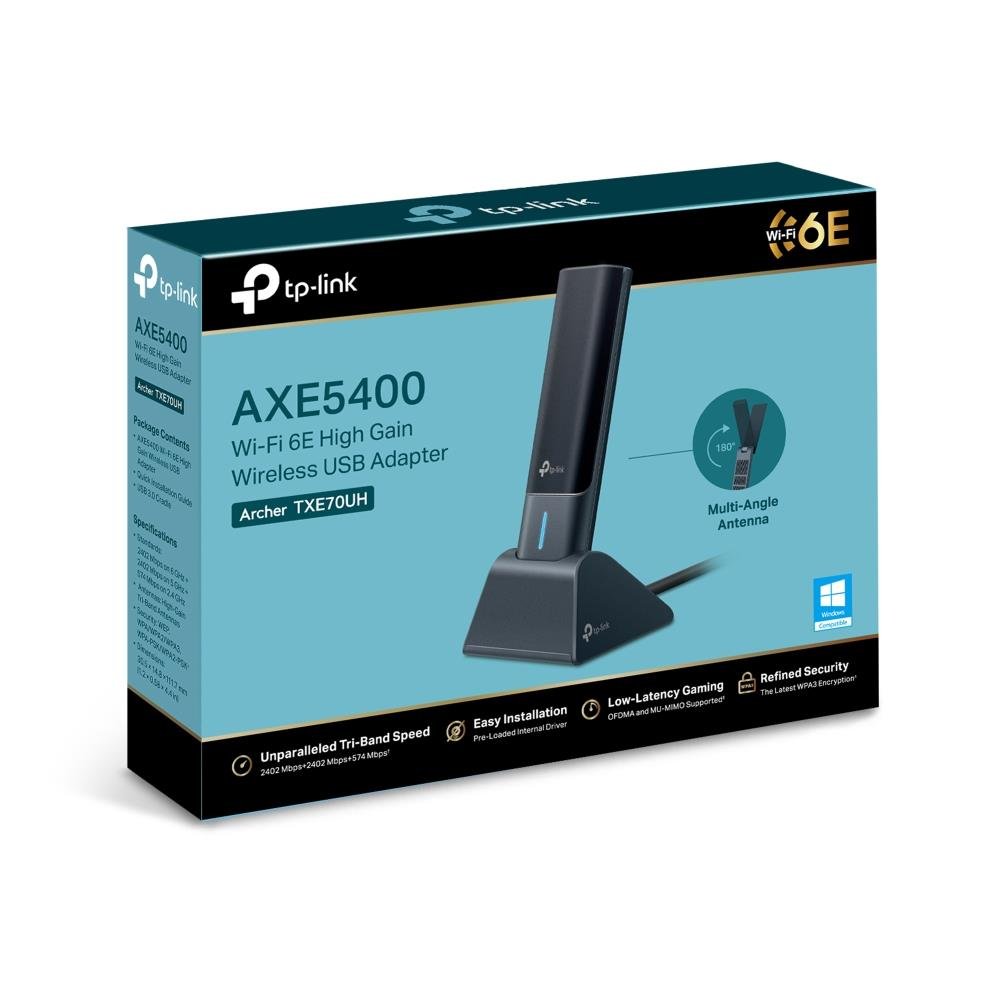 TP - Link Archer TXE70UH AXE5400 Wi - Fi 6E High Gain Wireless USB Adapter - IT Warehouse
