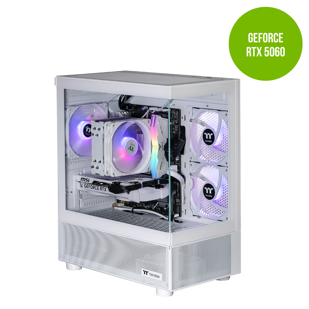 Thermaltake Horizon Elite i5-14400F, 32GB RAM, 1TB SSD, RTX 5060, Windows 11 Home - Snow by Thermaltake