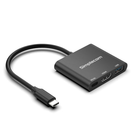 Simplecom DA320 USB-C 3-In-1 Adapter USB 3.2 Gen 1 5Gbps PD HDMI 2.0 4K@60Hz - Electronics > Electronics Accessories > Cables > Audio & Video Cables from Simplecom