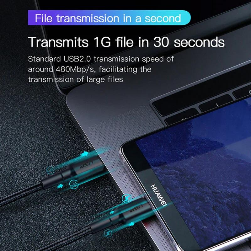 USP BoostUp Braided USB - C to USB - C Cable (20cm) - IT Warehouse