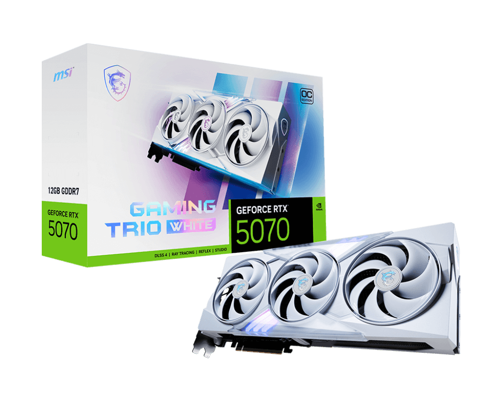 MSI GeForce RTX 5070 12G Gaming TRIO OC White Graphics Card - IT Warehouse