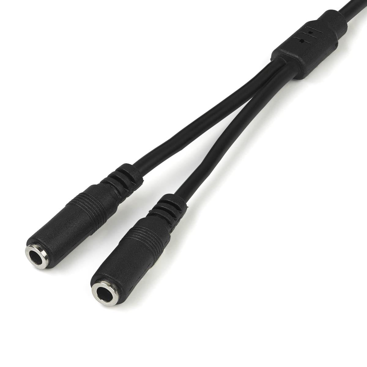 StarTech Slim Stereo Splitter Cable - 3.5mm Male to 2x 3.5mm Female