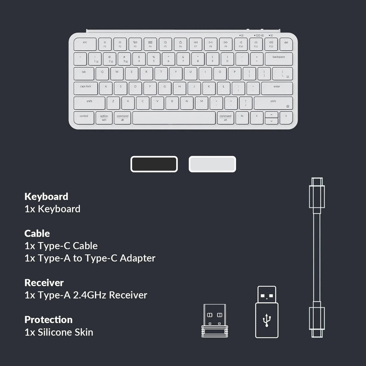 Keychron B1 Pro Wireless / Wired / 2.4GHz UltraSlim Wireless Keyboard (Blossom Pink) by Keychron