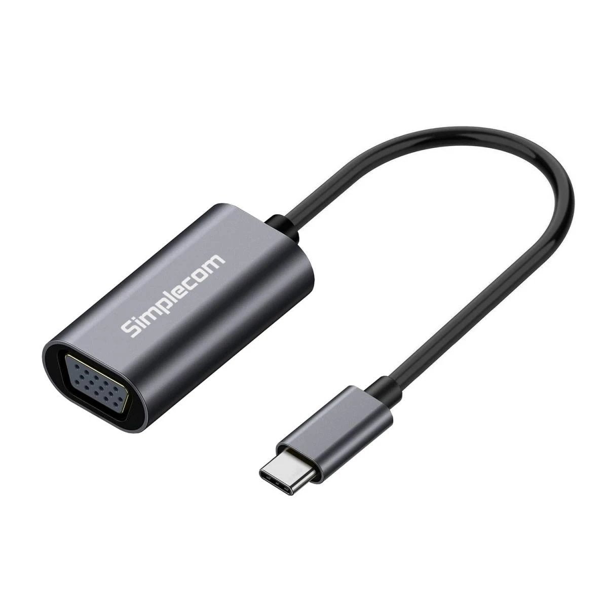 Simplecom DA104 USB-C to VGA Adapter Full HD 1080p by Simplecom