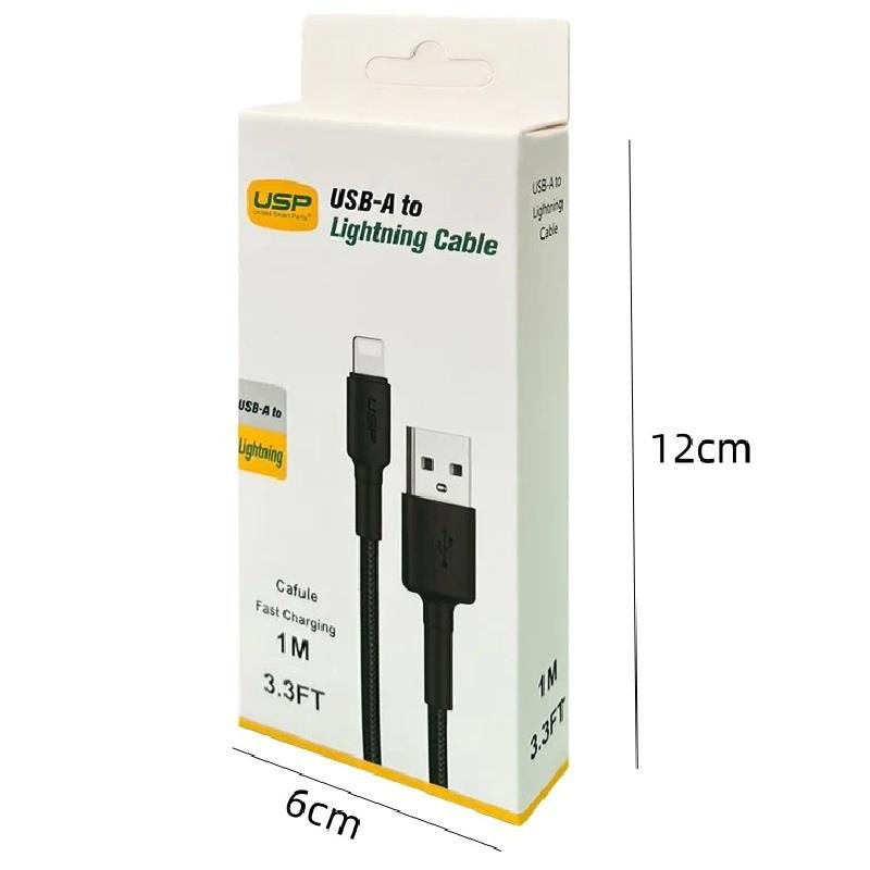 USP BoostUp Lightning to USB - A Cable (1M) Black - IT Warehouse
