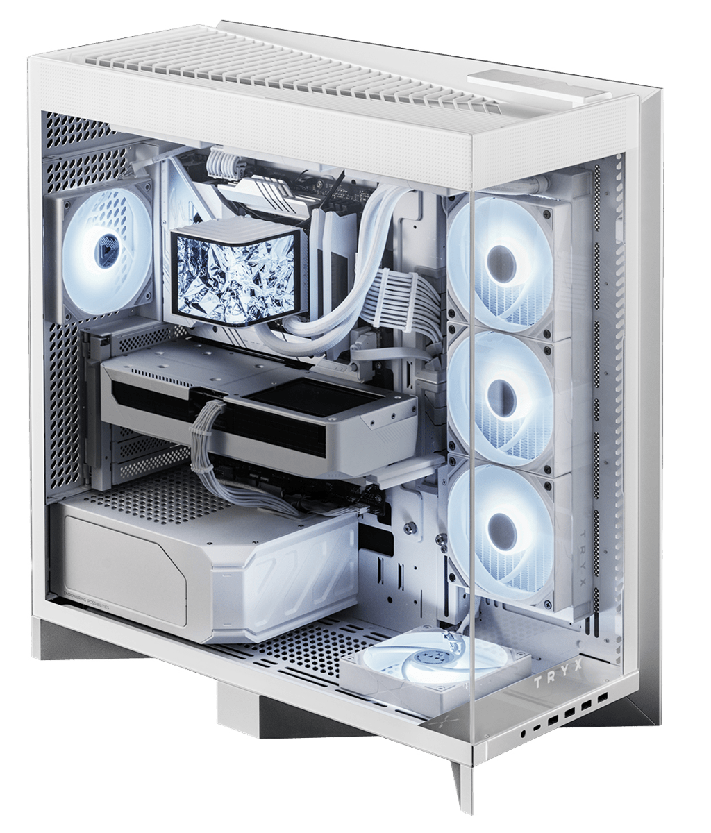 TRYX LUCA L70 White Mid Tower E-ATX Case by TRYX