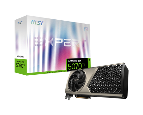MSI GeForce RTX 5070 Ti 16G EXPERT OC Graphics Card - Electronics > Electronics Accessories > Computer Components > I/O Cards & Adapters > Video Cards & Adapters from MSI