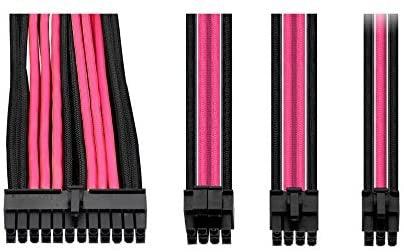 Thermaltake TTMod PSU Sleeved Cables Black/Pink - Electronics > Electronics Accessories > Cables > System & Power Cables from Thermaltake