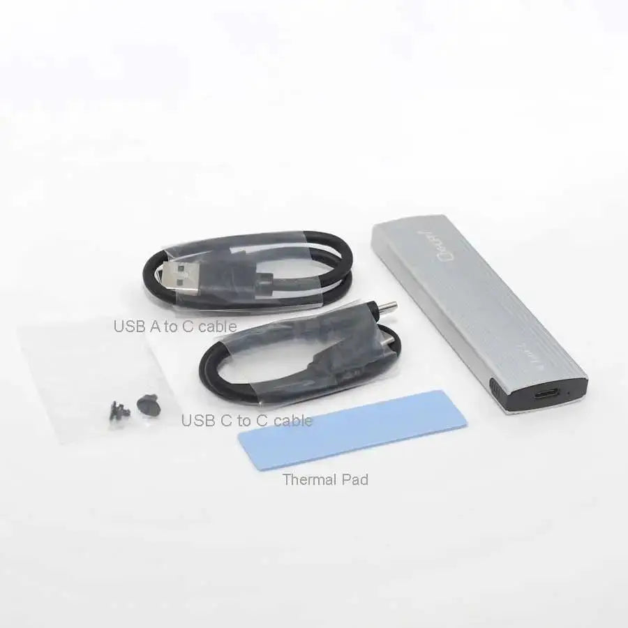 Oxhorn USB-C 3.2 Gen 2 M.2 NVMe SSD Enclosure Silver by OXHORN