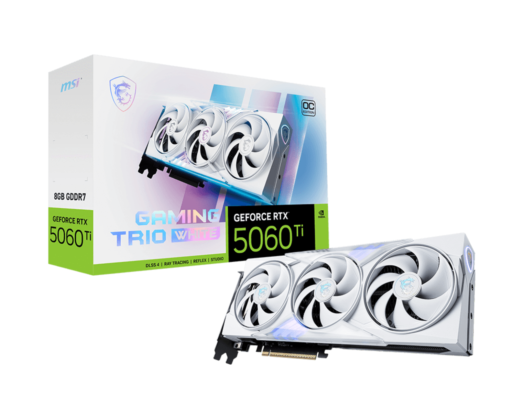 MSI GeForce RTX 5060 Ti 8GB Gaming TRIO OC White Graphics Card - from MSI