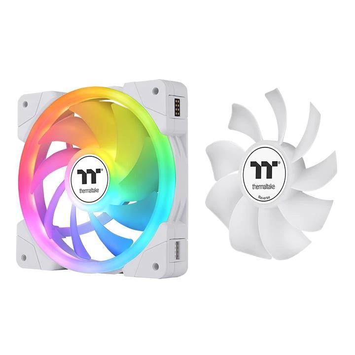 ThermalTake SWAFAN EX14 ARGB 140mm Magnetic PWM Fan White - 3 Pack by Thermaltake