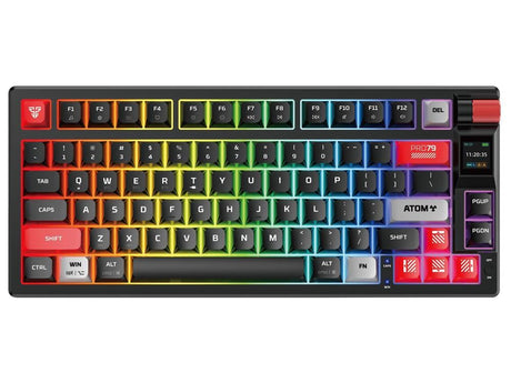 Fantech MK917 Atom Pro 75% Hot-Swap Display Screen Wireless Red Switch Mechanical Black Keyboard - Electronics > Electronics Accessories > Computer Components > Input Devices > Keyboards from Fantech