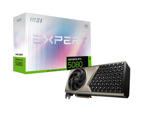 MSI GeForce RTX 5080 16G EXPERT OC Graphics Card - Electronics > Electronics Accessories > Computer Components > I/O Cards & Adapters > Video Cards & Adapters from MSI