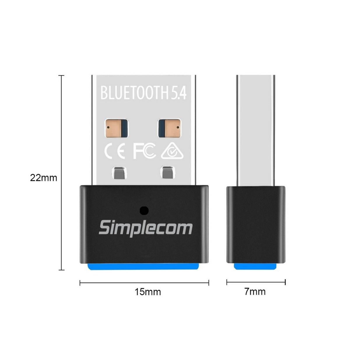 Simplecom NB540 USB Bluetooth 5.4 Adapter Wireless Dongle - IT Warehouse