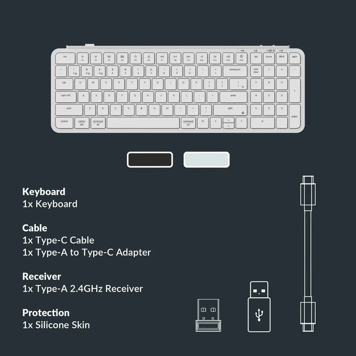 Keychron B2 Pro Ultra-Slim Wireless Keyboard (Space Grey) by Keychron