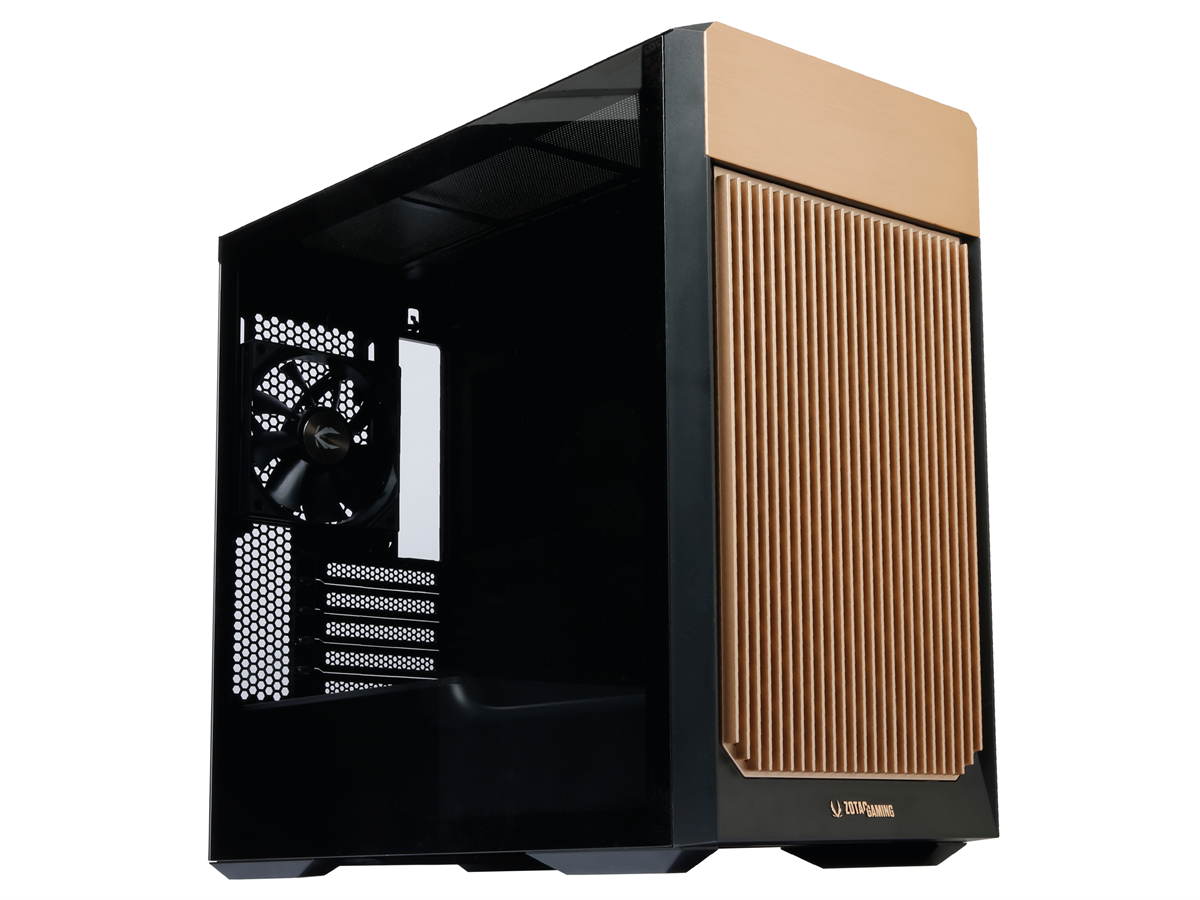 Zotac Gaming Alloy Tempered Glass 3x Fans USB-C mATX PC Case - Black