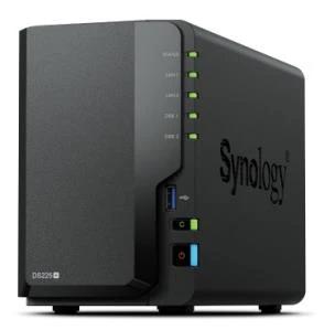 Synology DS225+ DiskStation 2 Bay NAS 3.5" Diskless, Intel Celeron CPU, 2GB RAM, 1x 2.5GbE, 1x 1GbE, 2x USB 3.2, Synology Drives Only by Synology