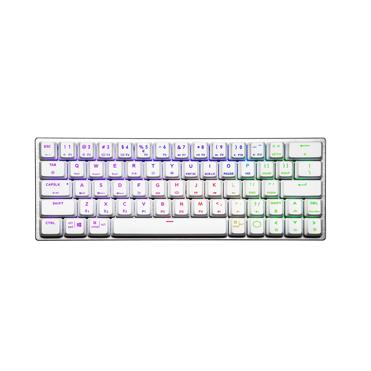 Cooler Master SK622 White RGB Compact Wireless Mech Keyboard - Low Profile Red - IT Warehouse