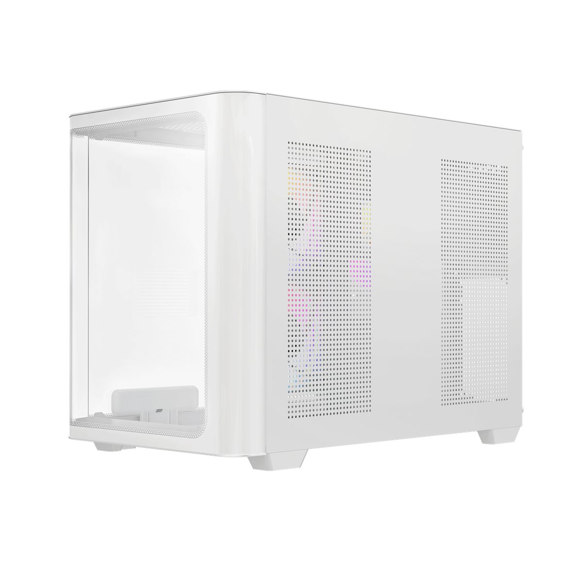 OCYPUS Iota C50 WHITE mATX case curve panel with digital display
