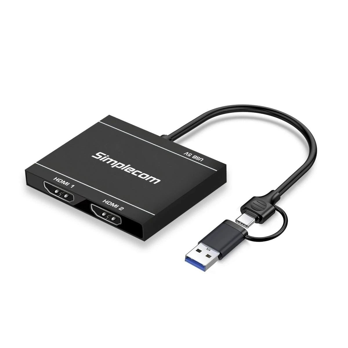 Simplecom DA327 USB 3.0 or USB-C to Dual HDMI by Simplecom